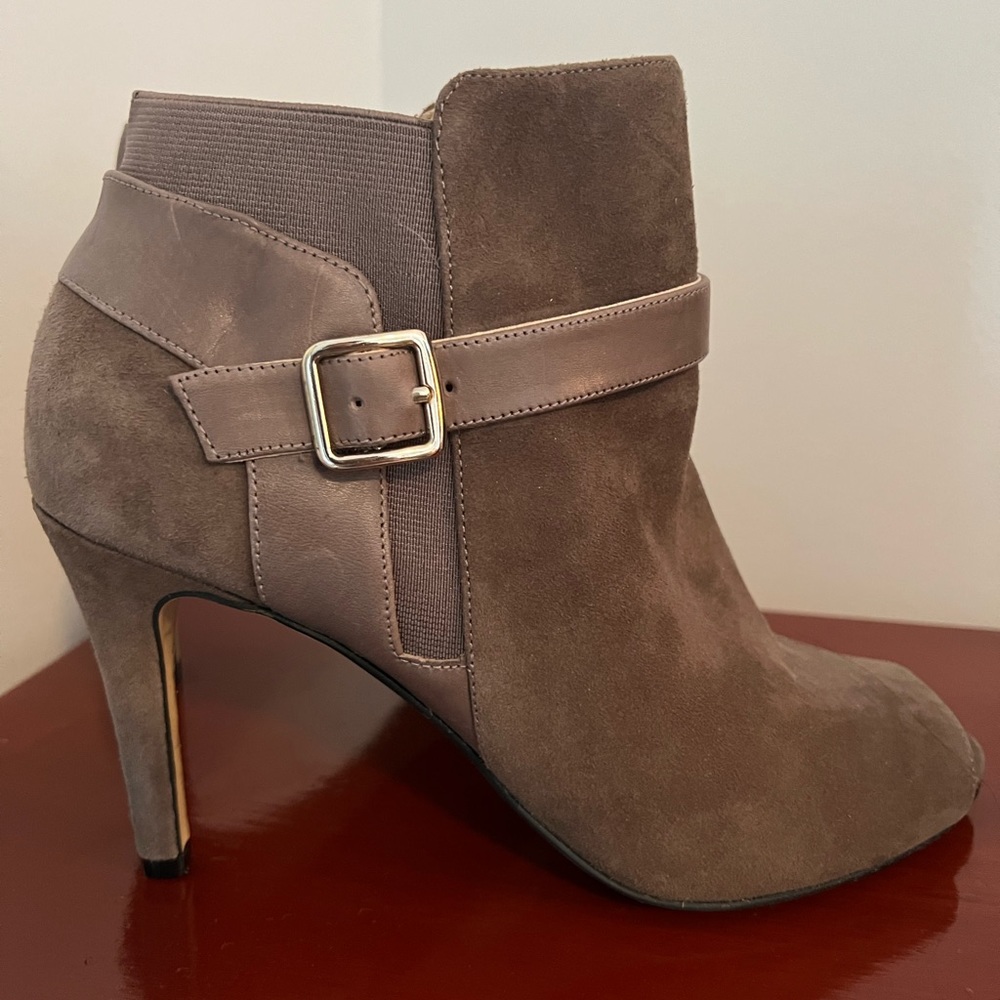 Marc Fisher Peep Toe Suede Bootie